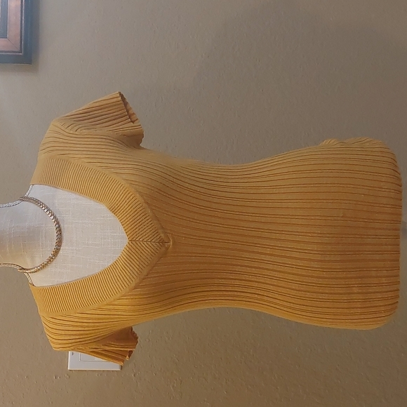 V-neck ribbed Fall short sleeve Sweater - Picture 1 of 1